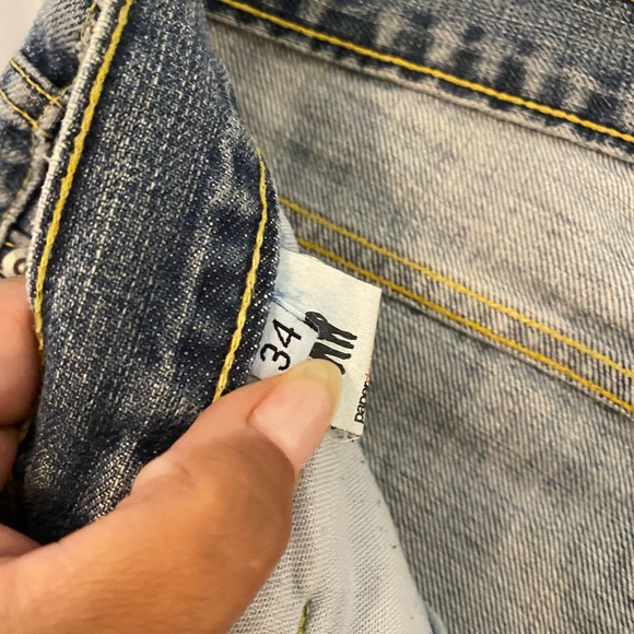 PaperDenim&Cloth Distressed Button Fly Shorts - Picture 3 of 4